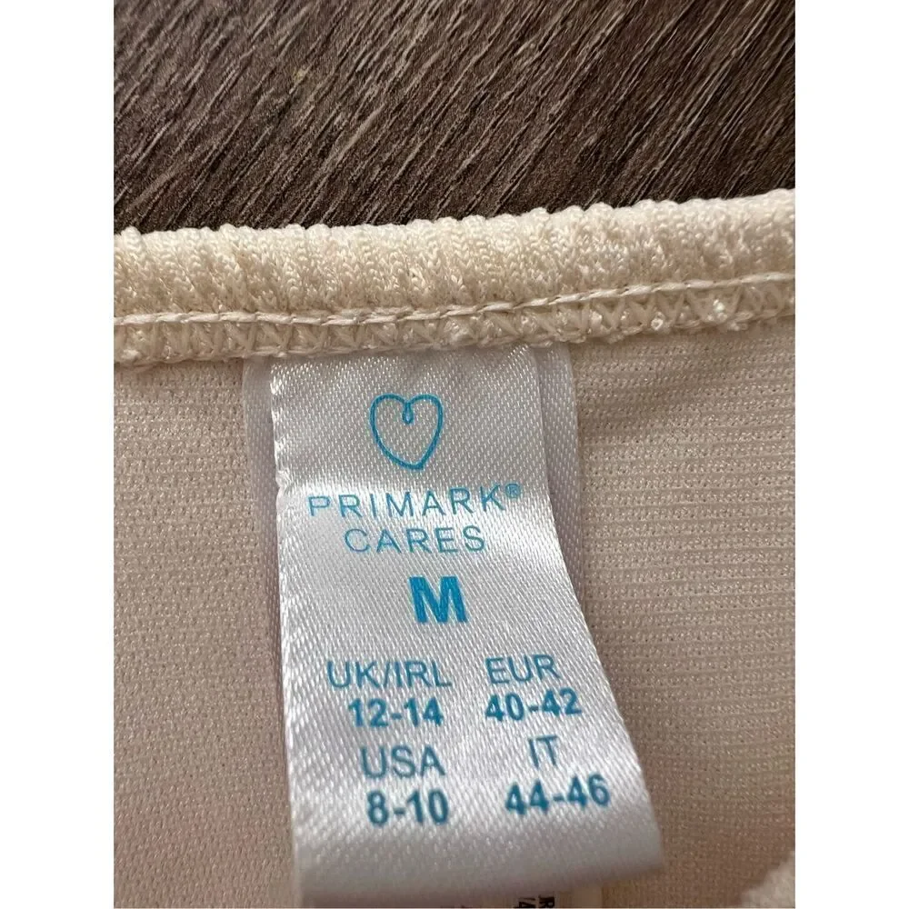 Primark cares womens cream bikini bottom size Medium